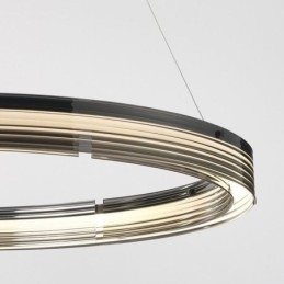 Designer Touch Decorative Pendant Light 60 80CM Circle Glass Ceiling Lamps Trichromatic Dimming