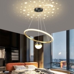 Designer Touch Decorative Pendant Light Modern Simple Wrought Iron Silicone Single Ring Ceiling Light