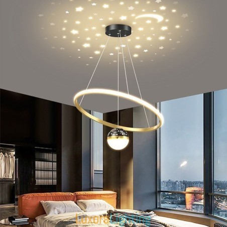 Designer Touch Decorative Pendant Light Modern Simple Wrought Iron Silicone Single Ring Ceiling Light