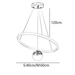 Designer Touch Decorative Pendant Light Modern Simple Wrought Iron Silicone Single Ring Ceiling Light