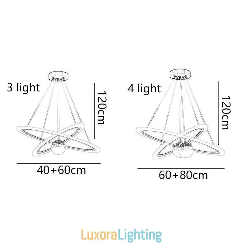 Designer Touch Decorative Pendant Light Wrought Iron Acrylic Starry Sky Ring Ceiling Light