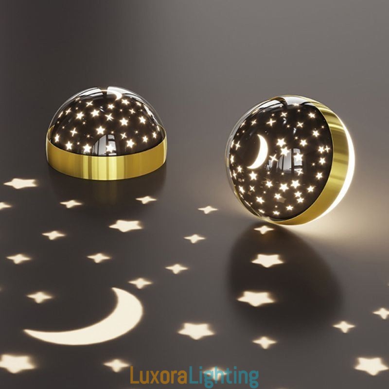 Designer Touch Decorative Pendant Light Wrought Iron Acrylic Starry Sky Ring Ceiling Light