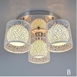 Designer Touch Decorative Three Light Ceiling Glass Dome Light Flush Mount
