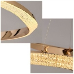 Designer Touch Decorative Pendant Light Wrought Iron Acrylic Ring Double Circle Ceiling Light