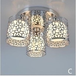 Designer Touch Decorative Three Light Ceiling Glass Dome Light Flush Mount