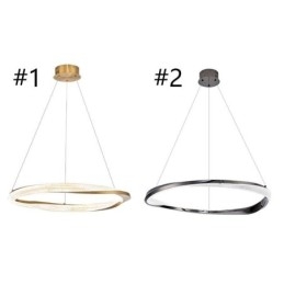 Designer Touch Decorative Pendant Light Wrought Iron Acrylic Ring Single Circle Ceiling Light