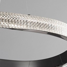 Designer Touch Decorative Pendant Light Wrought Iron Acrylic Ring Single Circle Ceiling Light