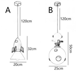Designer Touch Decorative Minimalist Pendant Light Wrought Iron Moon Landing Small Ceiling Light