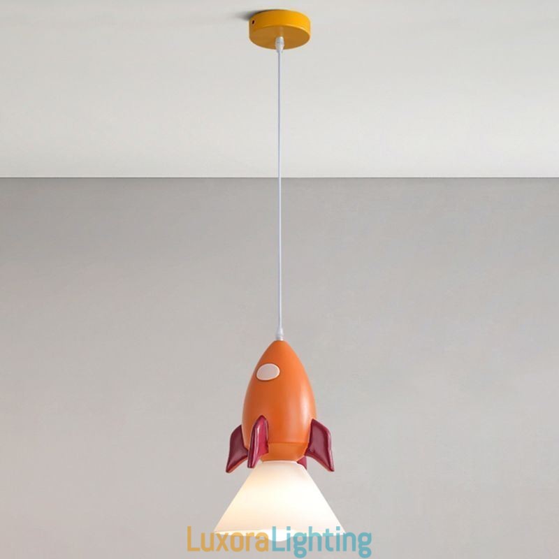 Designer Touch Decorative Minimalist Pendant Light Wrought Iron Moon Landing Small Ceiling Light