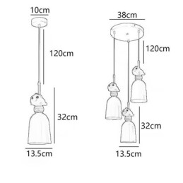 Designer Touch Decorative Modern Pendant Light Wrought Iron Pink Resin Piggy Ceiling Light