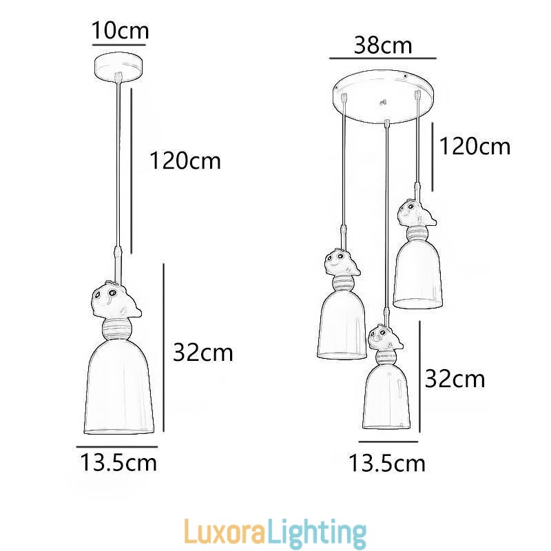 Designer Touch Decorative Modern Pendant Light Wrought Iron Pink Resin Piggy Ceiling Light