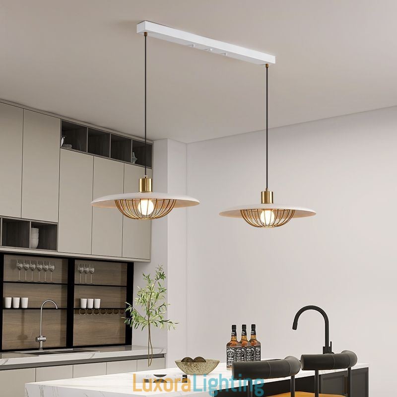 Designer Touch Decorative Nordic Pendant Light Creative Wrought Iron Disc Ceiling Light