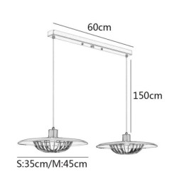 Designer Touch Decorative Nordic Pendant Light Creative Wrought Iron Disc Ceiling Light