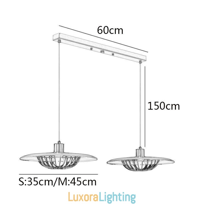 Designer Touch Decorative Nordic Pendant Light Creative Wrought Iron Disc Ceiling Light