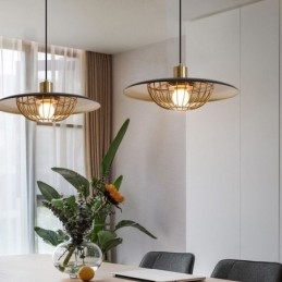 Designer Touch Decorative Nordic Pendant Light Creative Wrought Iron Disc Ceiling Light