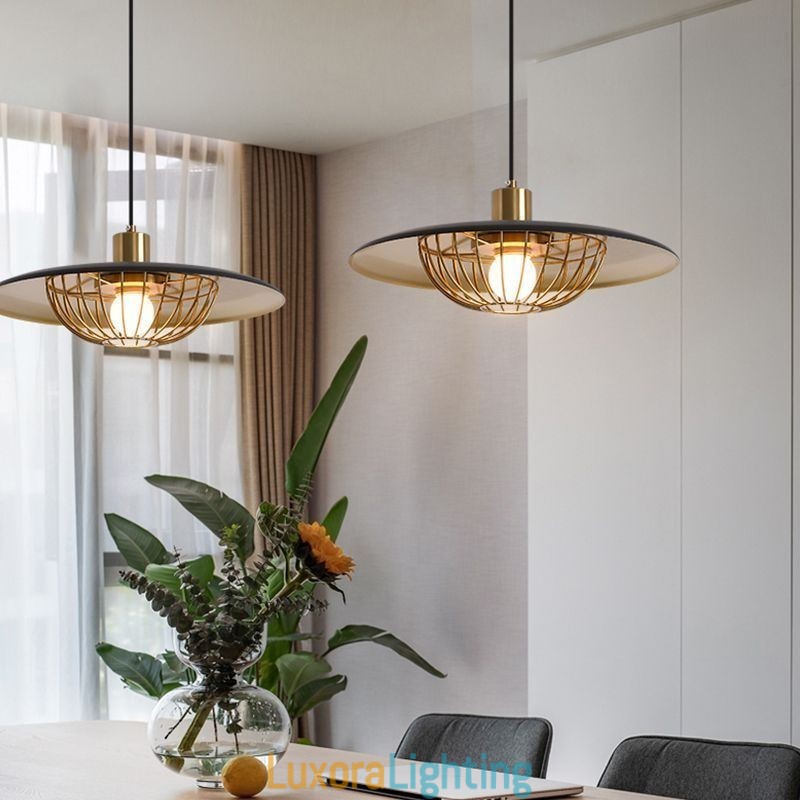 Designer Touch Decorative Nordic Pendant Light Creative Wrought Iron Disc Ceiling Light