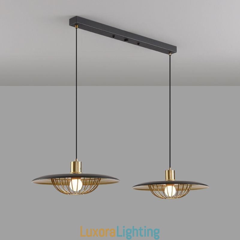 Designer Touch Decorative Nordic Pendant Light Creative Wrought Iron Disc Ceiling Light