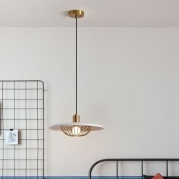 Designer Touch Decorative Nordic Pendant Light Wrought Iron Creative Disc Ceiling Lamps