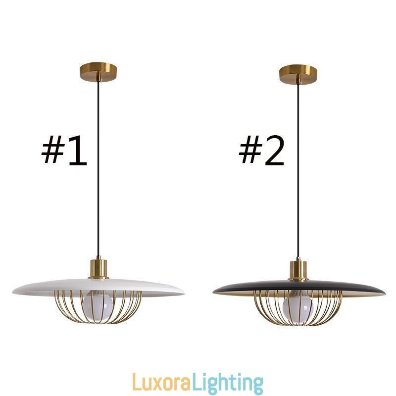 Designer Touch Decorative Nordic Pendant Light Wrought Iron Creative Disc Ceiling Lamps