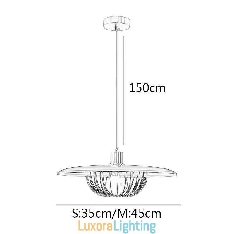 Designer Touch Decorative Nordic Pendant Light Wrought Iron Creative Disc Ceiling Lamps