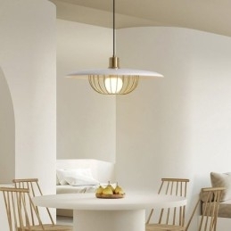 Designer Touch Decorative Nordic Pendant Light Wrought Iron Creative Disc Ceiling Lamps