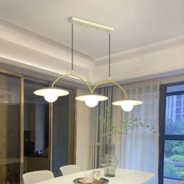 Designer Touch Decorative Nordic Pendant Light Creative G9 Wrought Iron Wave Ceiling Light