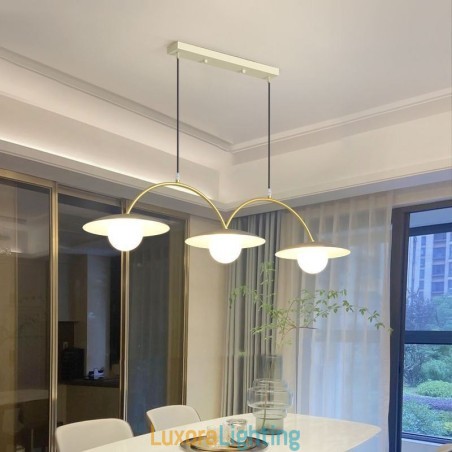 Designer Touch Decorative Nordic Pendant Light Creative G9 Wrought Iron Wave Ceiling Light