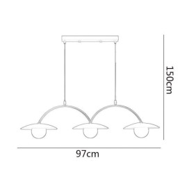 Designer Touch Decorative Nordic Pendant Light Creative G9 Wrought Iron Wave Ceiling Light