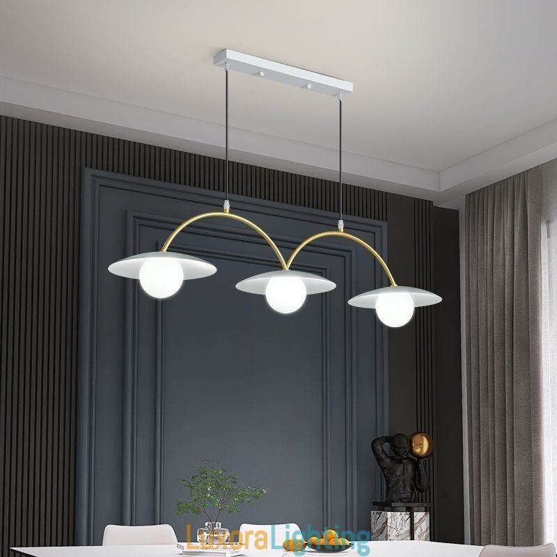 Designer Touch Decorative Nordic Pendant Light Creative G9 Wrought Iron Wave Ceiling Light