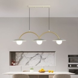 Designer Touch Decorative Nordic Pendant Light Creative G9 Wrought Iron Wave Ceiling Light