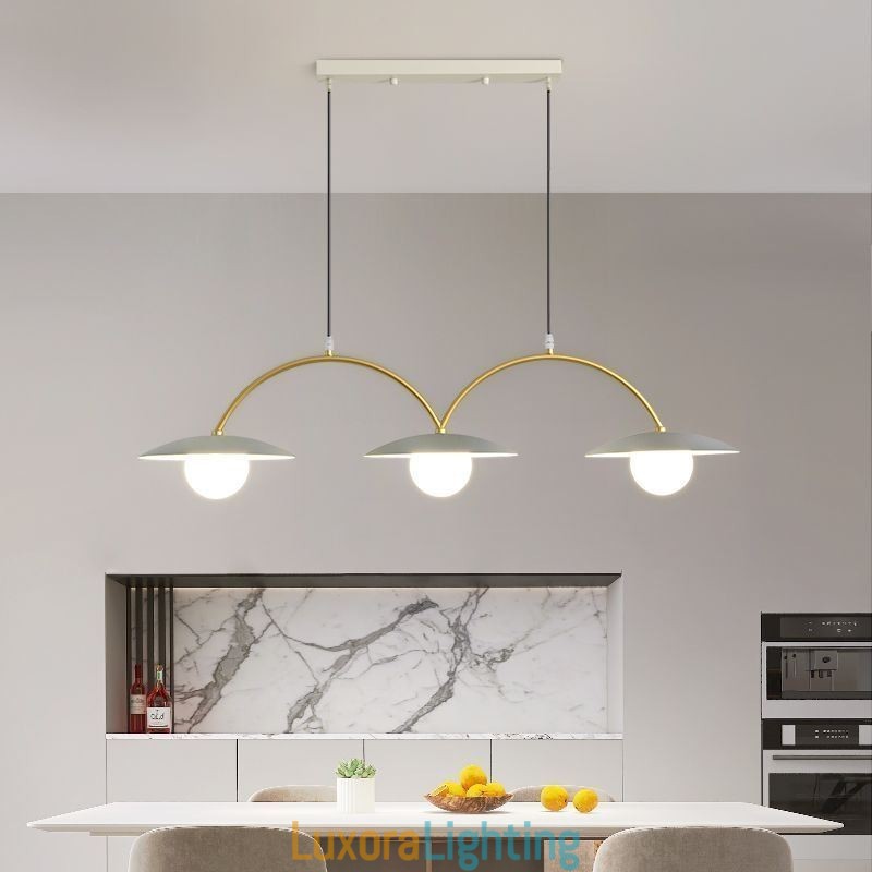 Designer Touch Decorative Nordic Pendant Light Creative G9 Wrought Iron Wave Ceiling Light