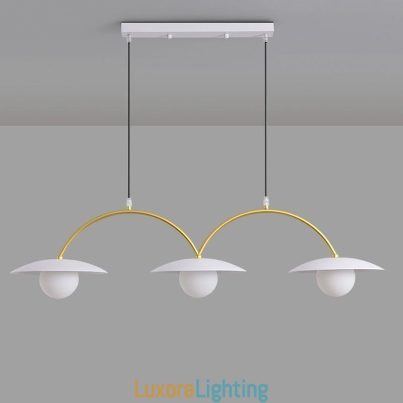 Designer Touch Decorative Nordic Pendant Light Creative G9 Wrought Iron Wave Ceiling Light