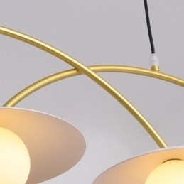 Designer Touch Decorative Nordic Pendant Light Creative G9 Wrought Iron Wave Ceiling Light