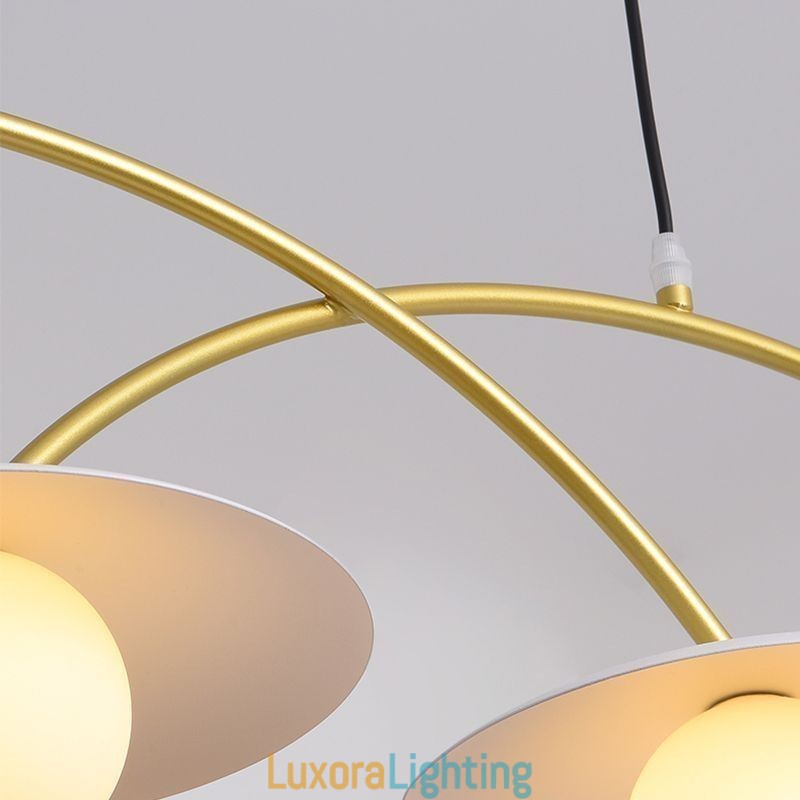 Designer Touch Decorative Nordic Pendant Light Creative G9 Wrought Iron Wave Ceiling Light