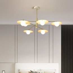 Designer Touch Decorative Nordic Pendant Light Creative G9 Wrought Iron Disc Ceiling Light