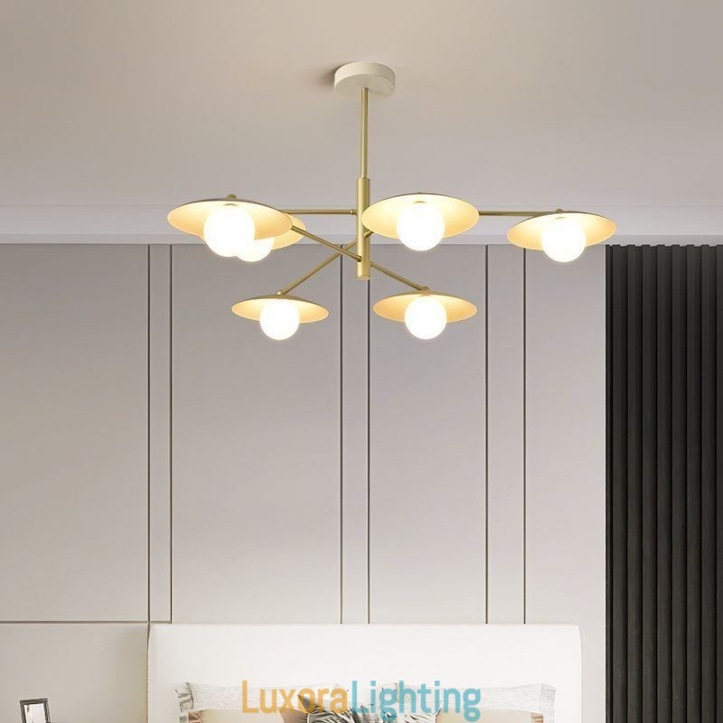 Designer Touch Decorative Nordic Pendant Light Creative G9 Wrought Iron Disc Ceiling Light