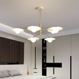 Designer Touch Decorative Nordic Pendant Light Creative G9 Wrought Iron Disc Ceiling Light