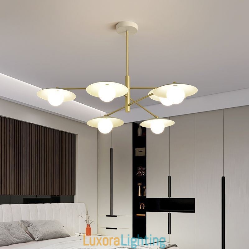 Designer Touch Decorative Nordic Pendant Light Creative G9 Wrought Iron Disc Ceiling Light
