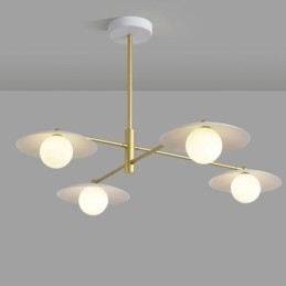 Designer Touch Decorative Nordic Pendant Light Creative G9 Wrought Iron Disc Ceiling Light