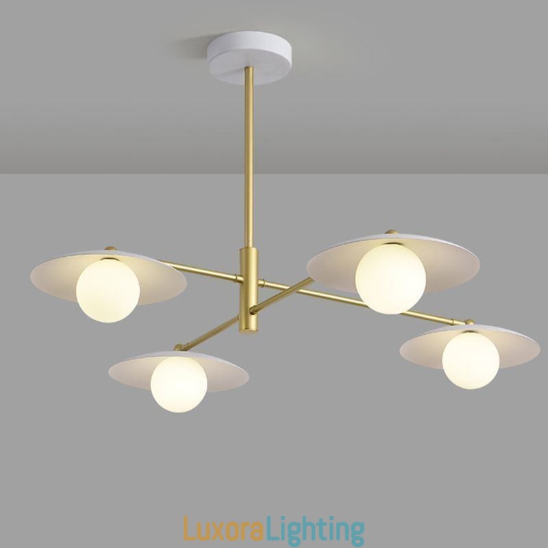 Designer Touch Decorative Nordic Pendant Light Creative G9 Wrought Iron Disc Ceiling Light