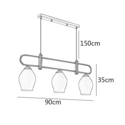 Designer Touch Decorative Nordic Pendant Light Wrought Iron Creative Stamen Ceiling Light