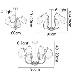 Designer Touch Decorative Nordic Pendant Light Creative Wrought Iron Gun Black Stamen Ceiling Light