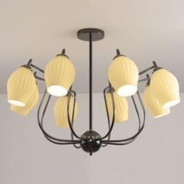 Designer Touch Decorative Nordic Pendant Light Creative Wrought Iron Gun Black Stamen Ceiling Light