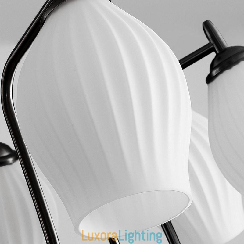 Designer Touch Decorative Nordic Pendant Light Creative Wrought Iron Gun Black Stamen Ceiling Light