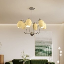 Designer Touch Decorative Nordic Pendant Light Creative Wrought Iron Sand Nickel Flower Stamen Ceiling Light