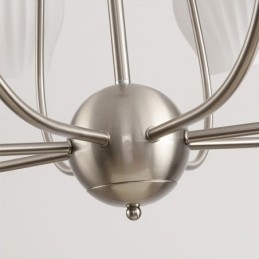 Designer Touch Decorative Nordic Pendant Light Creative Wrought Iron Sand Nickel Flower Stamen Ceiling Light