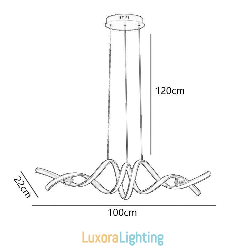 Designer Touch Decorative Minimalist Pendant Light Aluminum Art Minimalist Spiral Ceiling Light