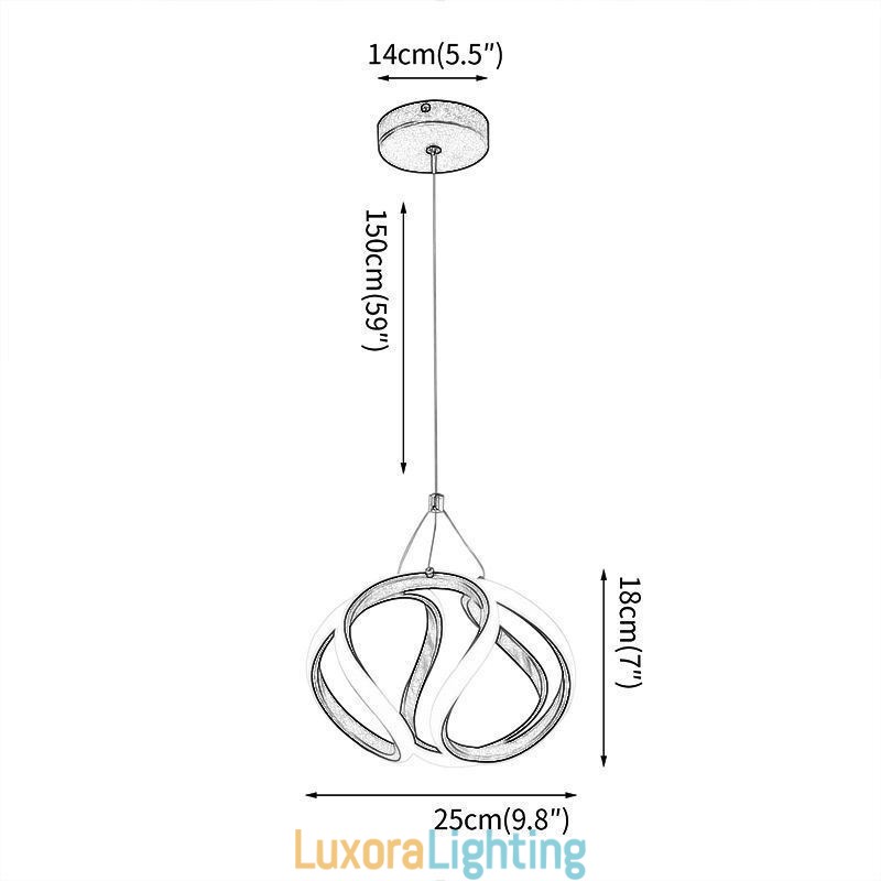 Designer Touch Decorative Pendant Light Aluminum Art Small Pumpkin Ceiling Light