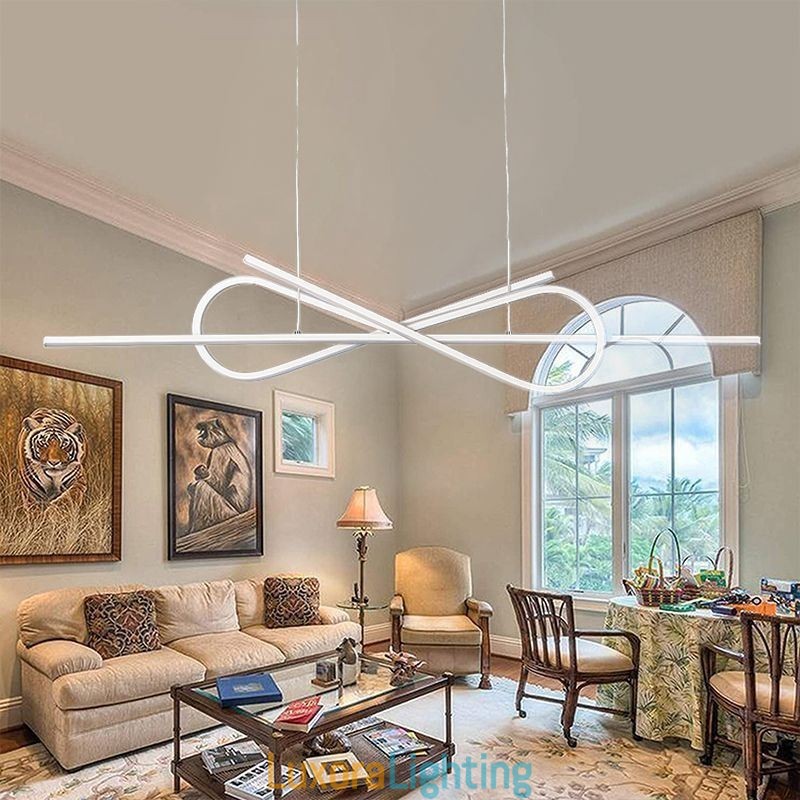 Designer Touch Decorative Simple Pendant Light Aluminum Art Bowknot Ceiling Light