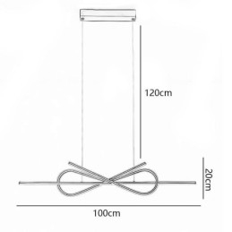 Designer Touch Decorative Simple Pendant Light Aluminum Art Bowknot Ceiling Light